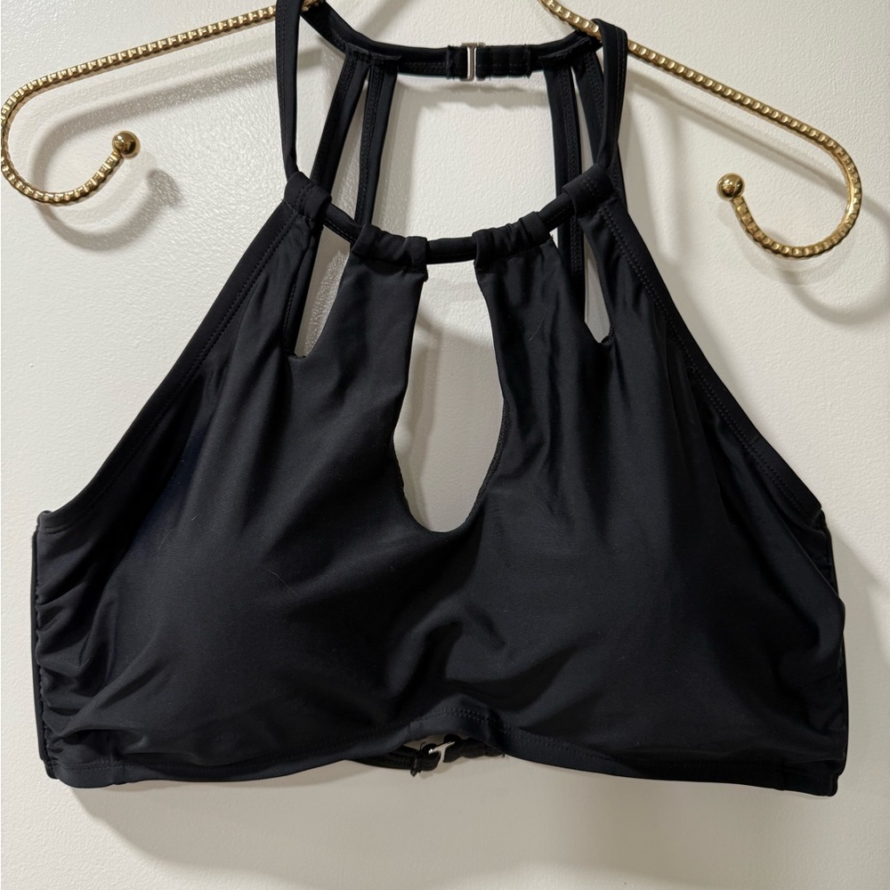 Swimsuits For All Black Strappy swim top